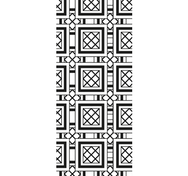 Kitchen blind in black hydraulic tile style - TenStickers