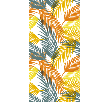 Kitchen blind with tropical palm leaves pattern - TenStickers