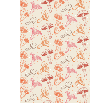Kitchen blind set of watercolor mushrooms - TenStickers