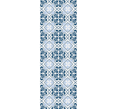 Kitchen blind featuring typical blue portuguese tile - TenStickers