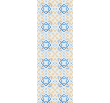 Kitchen blind with blue lines portuguese tile pattern - TenStickers