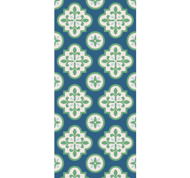 Kitchen blind green clover portuguese tile - TenStickers