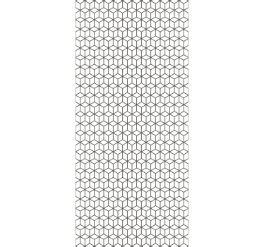 Kitchen blind with nordic style border cubes - TenStickers