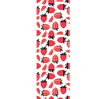 Kitchen blind with realistic red strawberry pattern - TenStickers