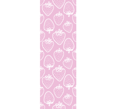 Kitchen blind seamless pink strawberry pattern - TenStickers