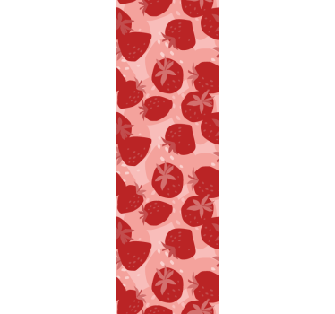 Kitchen blind with abstract seamless red strawberries - TenStickers