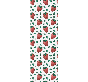 Kitchen blind bright juicy strawberries green leaves - TenStickers