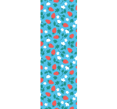 Colorful fruits and flower pattern kitchen blind - TenStickers