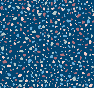 Kitchen blind in dark blue terrazzo design - TenStickers