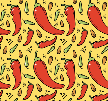 Kitchen blind red and green hot chili design - TenStickers
