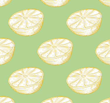 Kitchen blind hand drawn lemon citrus fruit - TenStickers
