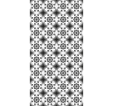 Kitchen blind in vintage black tile design - TenStickers