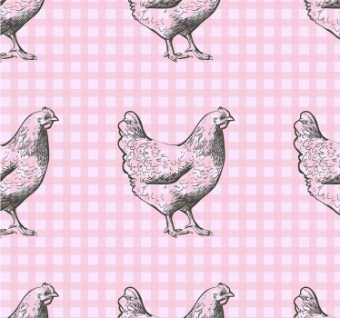 Hen patterned decor kitchen blind - TenStickers