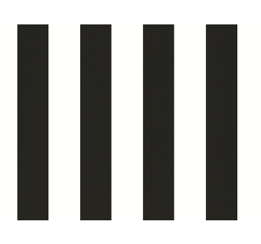 Kitchen blind in white and black stripes - TenStickers