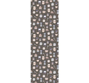 Kitchen blind with seamless coffee icon pattern - TenStickers