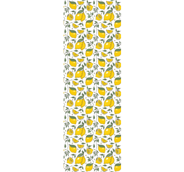 Lemons and cream flowers kitchen blind - TenStickers
