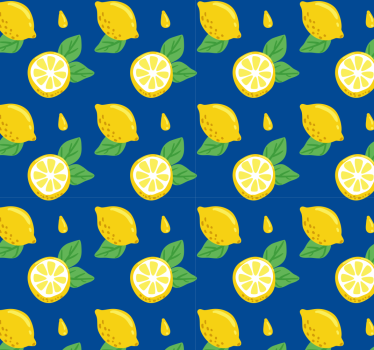 Kitchen blind hand-drawn lemons design - TenStickers