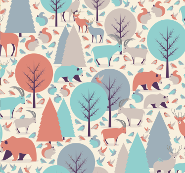 Childrens blind nordic forest landscape - TenStickers