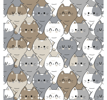 Childrens blind with cats illustration - TenStickers