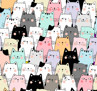 Children's blind with cats design - TenStickers