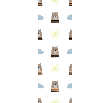 Childrens blind customisable brown bear - TenStickers