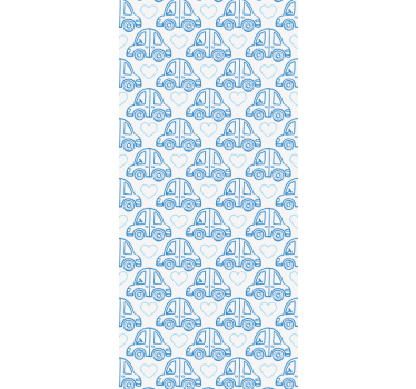 Childrens blind with blue car lines - TenStickers