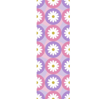 Childrens blind in purple pink daisy square pattern - TenStickers