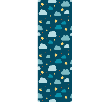 Children's blind starry night with clouds - TenStickers