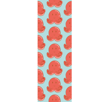 Childrens blind with red octopus pattern - TenStickers