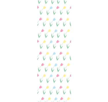 Childrens blind with colourful tulip flower pattern - TenStickers
