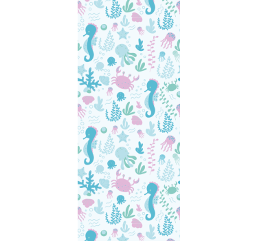 Childrens blind with pastel sea animals and plants - TenStickers