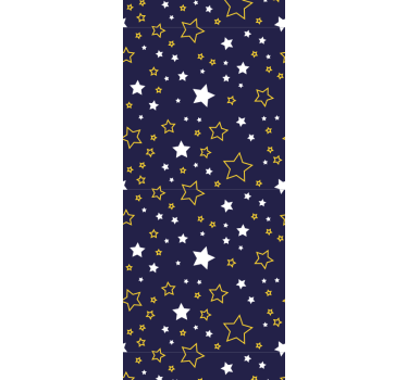 Childrens blind night sky with white and yellow stars - TenStickers