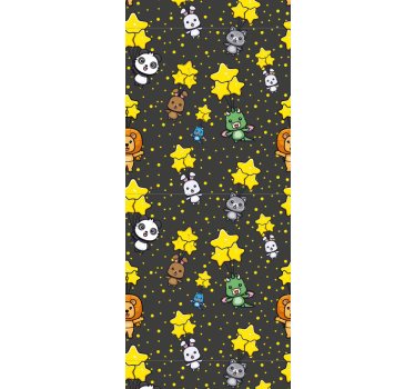 Childrens blind with cute animals on balloons - TenStickers
