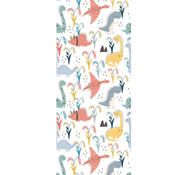 Childrens blind featuring dinosaurs and trees - TenStickers