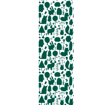 Childrens blind with forest wild animal silhouettes - TenStickers