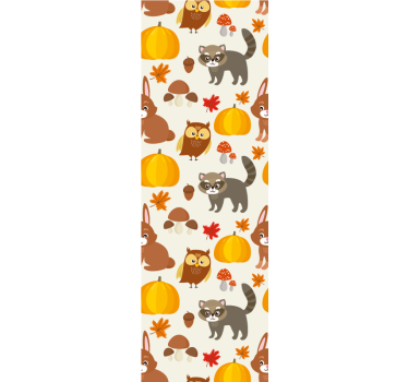 Childrens blind autumn forest animals - TenStickers