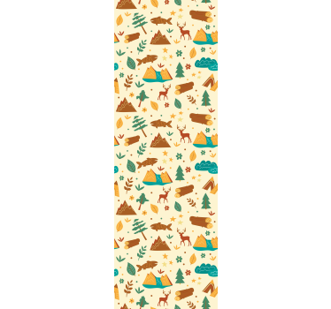 Childrens blind with hand-drawn camping designs - TenStickers