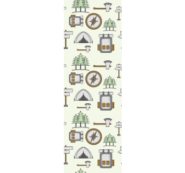 Children's blind camping gear set bowl hatchet compass - TenStickers