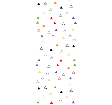Childrens blind colorful hollow triangles - TenStickers