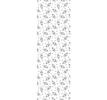 Childrens blind with rockets and stars silhouette - TenStickers