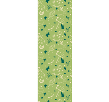 Children's blind with green christmas elements - TenStickers