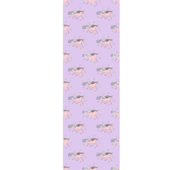 Childrens blind with pink pastel unicorn pattern - TenStickers