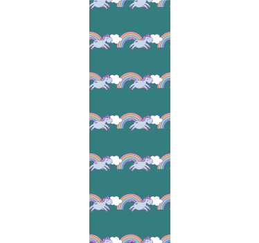 Teal unicorns children's blind - TenStickers