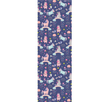 Childrens blind colorful unicorns with rainbow pattern - TenStickers