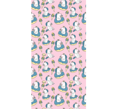 Childrens blind with unicorns and ice cream cones - TenStickers