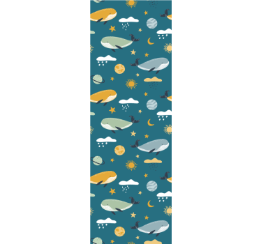 Childrens blind with trendy whale pattern - TenStickers
