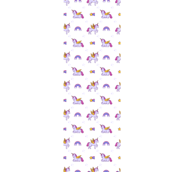 Childrens blind pink pastel unicorns with wings - TenStickers