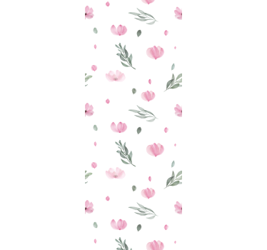 Childrens blind in pink minimalistic flowers - TenStickers