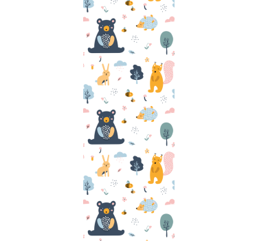 Colorful squirrels and teddy bears childrens blind - TenStickers