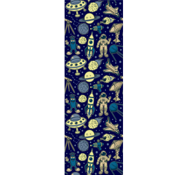 Childrens blind featuring planets astronauts rocket ship - TenStickers